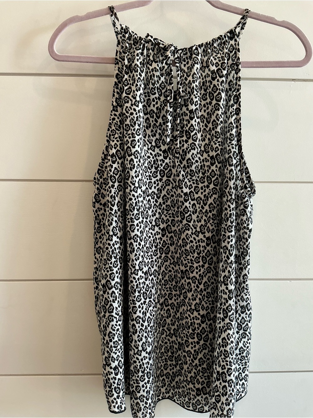 Allison Joy Black and White Leopard Print Halter